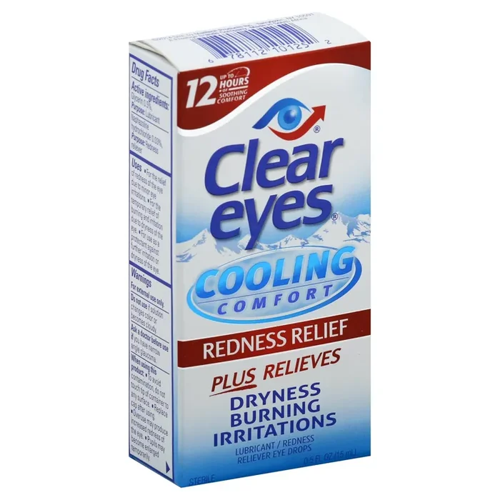 Clear Eyes Cooling Comfort Relief Lubricant Eye Drops, Daily Use, 0.5 fl oz