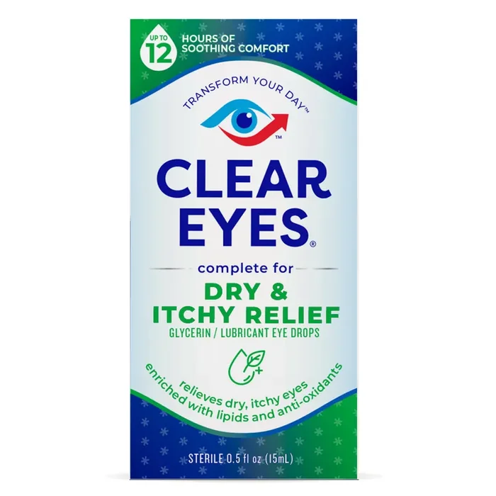 Clear Eyes Dry & Itchy Eye Relief Eye Drops, 0.5 fl oz