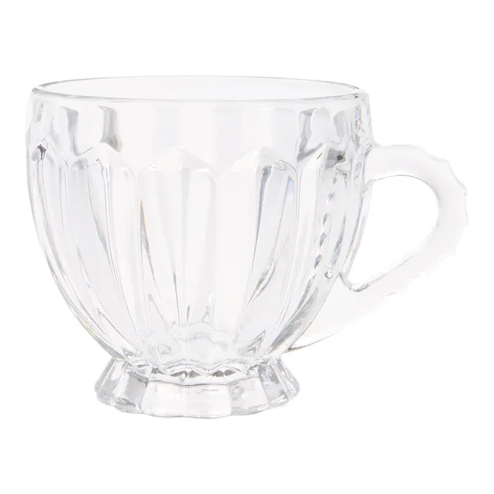 Clear Footed Pressed Glass Espresso Mug