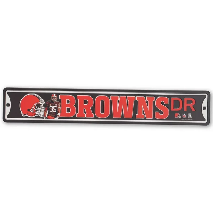 Cleveland Browns Street Sign Metal