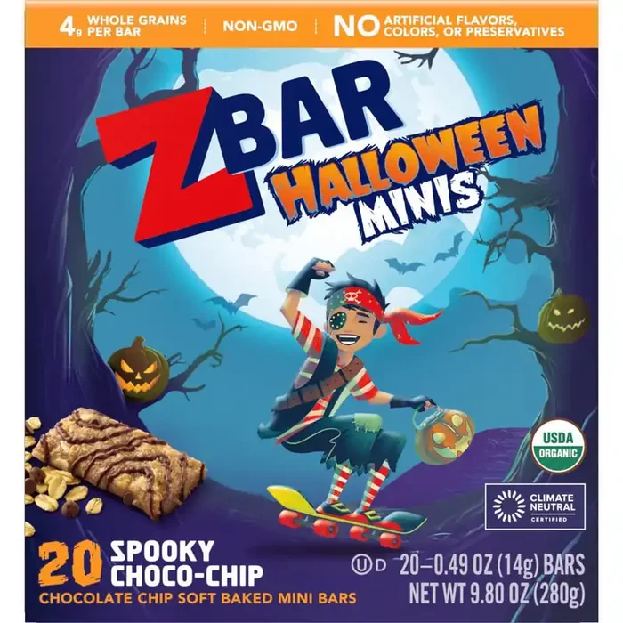 Clif Z Bar Halloween Minis Spooky Choco-Chip Energy Bars