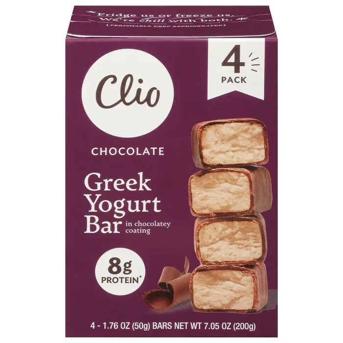 Clio Greek Chocolate Yogurt Bar Bars – 4 ct