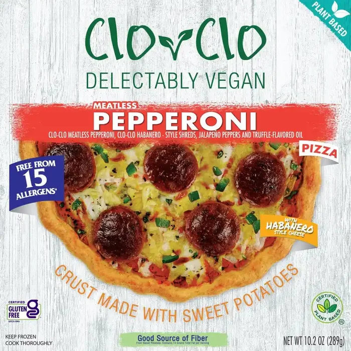 Clo-Clo Vegan Frozen Pizza – Spicy Meatless Pepperoni