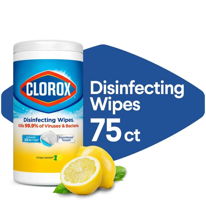 Clorox 75 -Count Crisp Lemon Disinfectant Wipes All-Purpose Cleaner