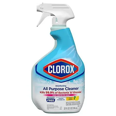 Clorox Disinfecting All Purpose Cleaner Bleach Free, Crisp Lemon Scent – 32 Fl. Oz. – 32 FZ