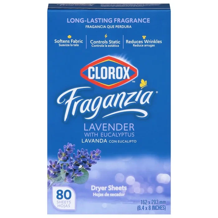Clorox Fraganzia Lavender with Eucalyptus Dryer Sheets 80 ea