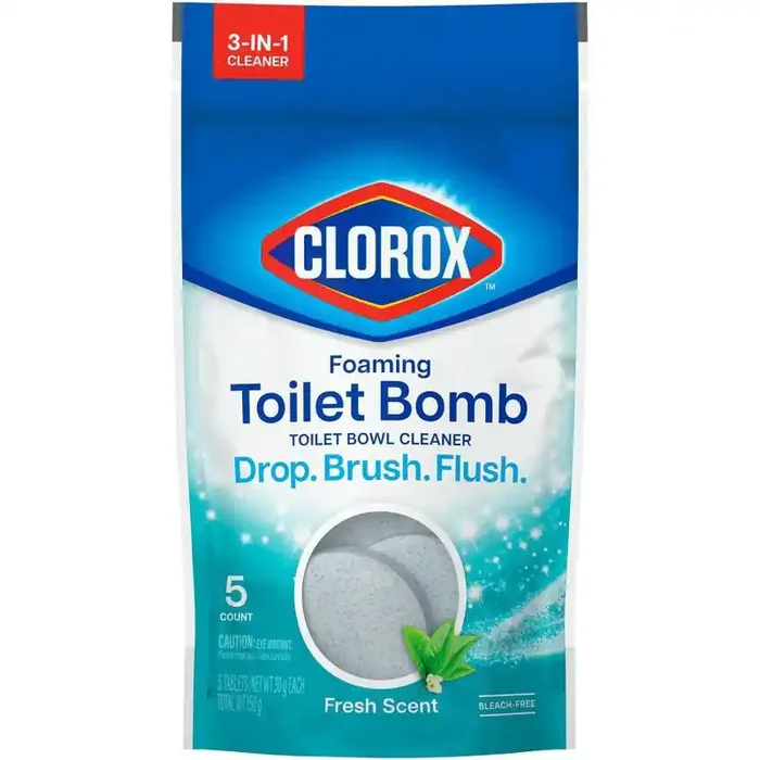 Clorox Fresh Scent Foaming Toilet Bomb Toilet Bowl Cleaner – 5ct