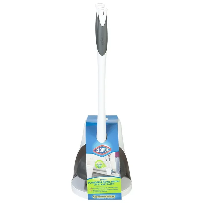 Clorox Plunger & Toilet Brush With Carry Caddy