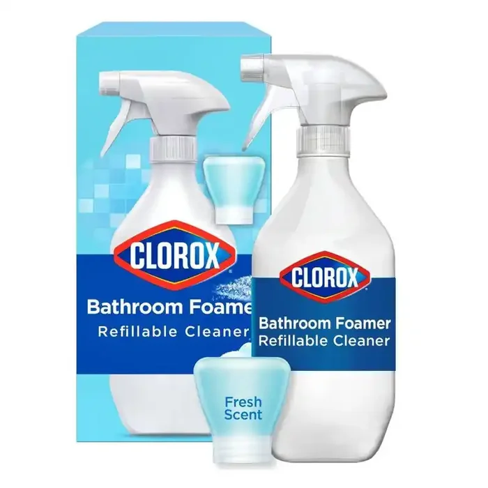 Clorox Refillable Concentrate Spray – Bathroom Foamer Starter Kit – 1.13 fl oz