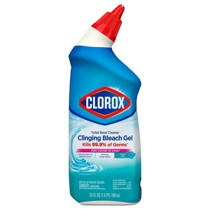Clorox Toilet Bowl Cleaner Ocean Mist Clinging Bleach Gel