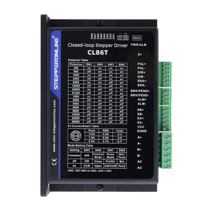 Closed Loop Stepper Driver V4.1 0~8.2A 24~80VDC for Nema 34 Stepper Motor