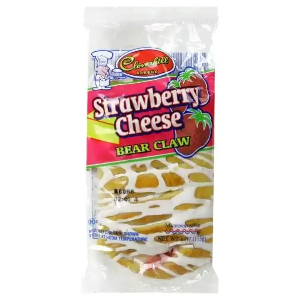 Clover Hill Danish Strawberry Cheese Bear Claw 4.25 oz