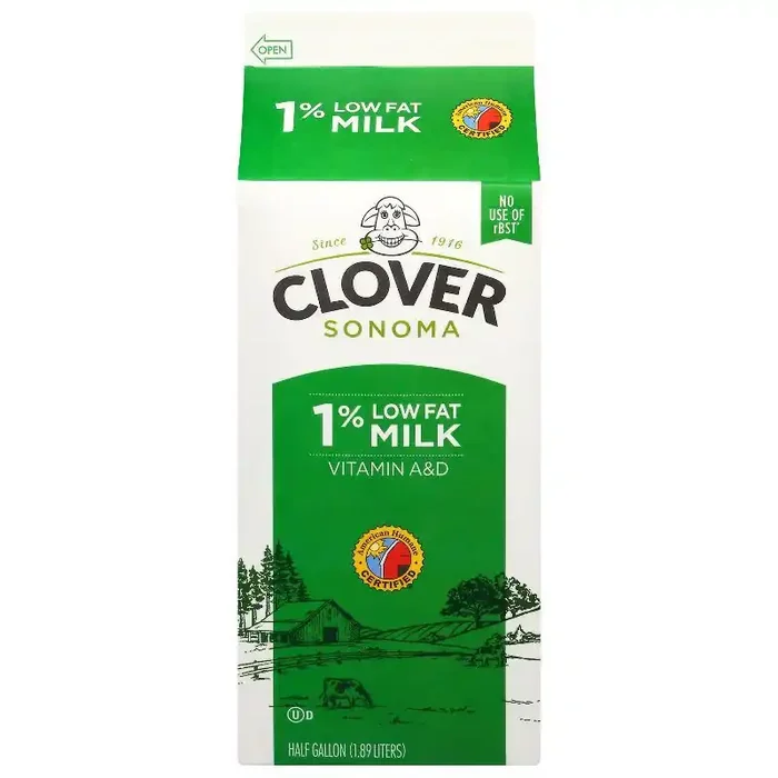 Clover Sonoma 1% Milk – 0.5gal