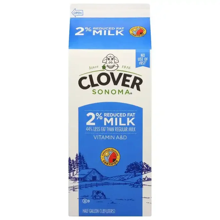 Clover Sonoma 2% Milk – 0.5gal