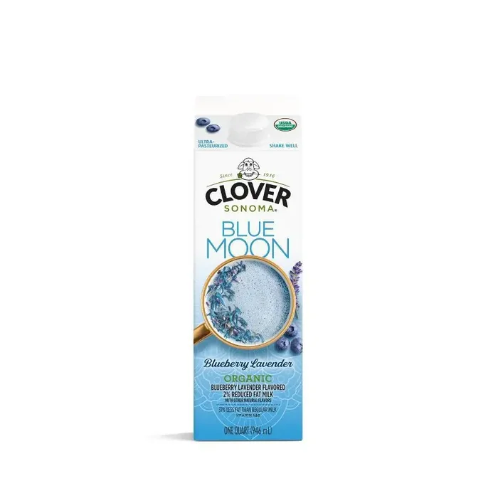 Clover Sonoma Blue Moon Organic Blueberry Lavender 2% Milk – 1qt