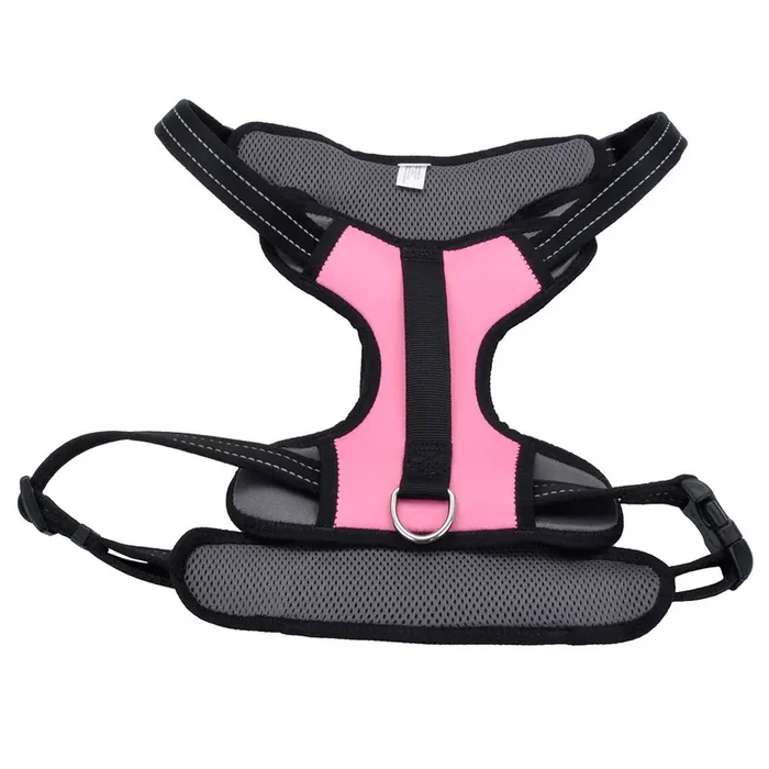 Coastal Reflective Control Handle Harness, Pink, X-Large – Girth 30″-43″ x Neck 21″-33″