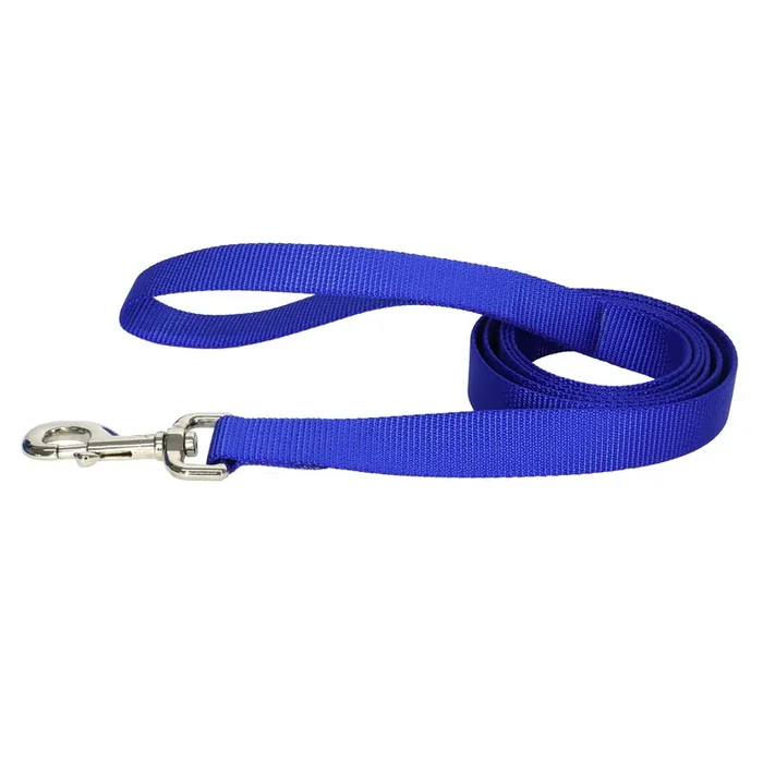 Coastal Single-Ply Dog Leash, Blue, Small – 5/8″ x 4‘