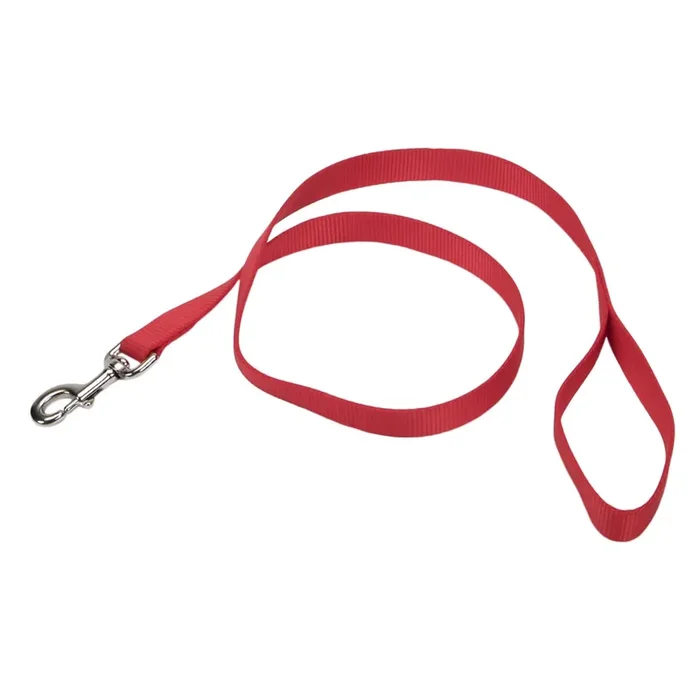 Coastal Single-Ply Dog Leash, Red, X-Small – 3/8″ x 4‘