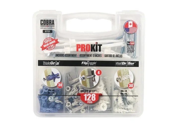 Cobra Inch White Mix anchor kit Kit 128 -Pack
