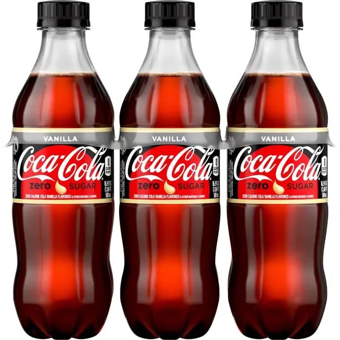 Coca-Cola Vanilla Zero Sugar Bottles- 6 ct