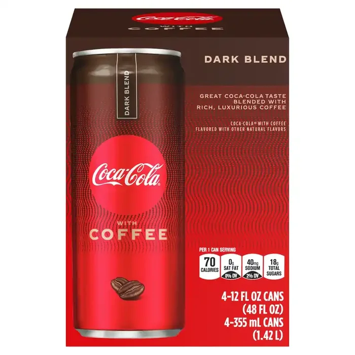 Coca-Cola with Coffee Dark Blend Cans, 12 fl oz, 4 Pack