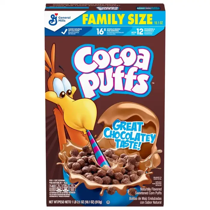 Cocoa Puffs, Chocolate Breakfast Cereal with Whole Grains- 18.1 oz
