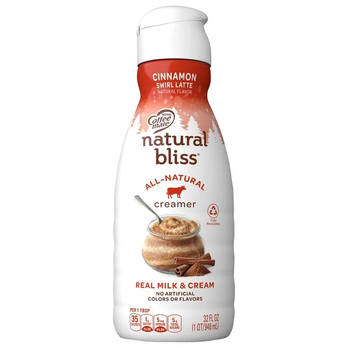 Coffee-Mate Coffee mate Cinnamon Swirl Latte All Natural Liquid Coffee Creamer 32 fl oz.