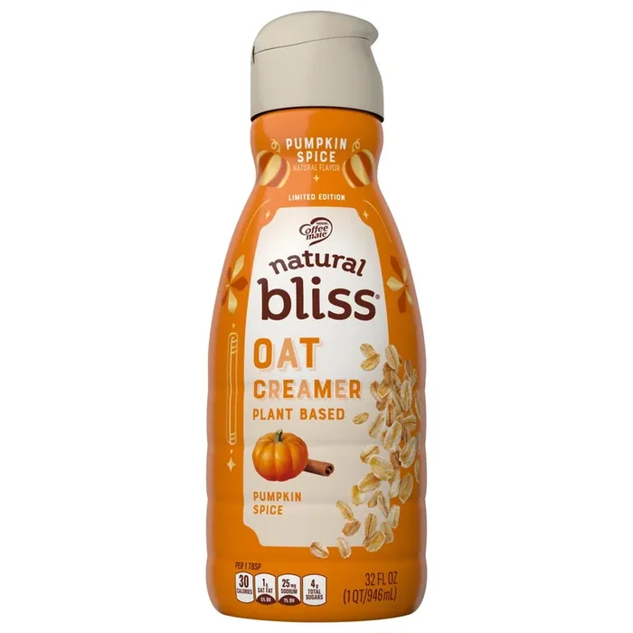 Coffee-Mate Coffee mate Pumpkin Spice Oat Milk All Natural Plant Based Liquid Coffee Creamer 32 fl oz.