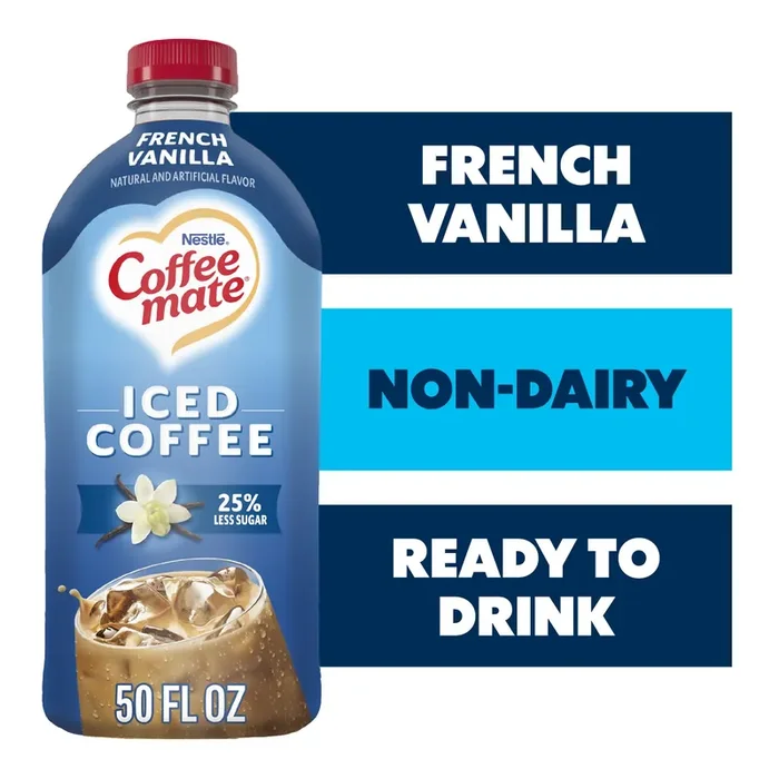 Coffee Mate French Vanilla Flavored Iced Coffee, Non-Dairy Cold Coffee, Ready to Drink