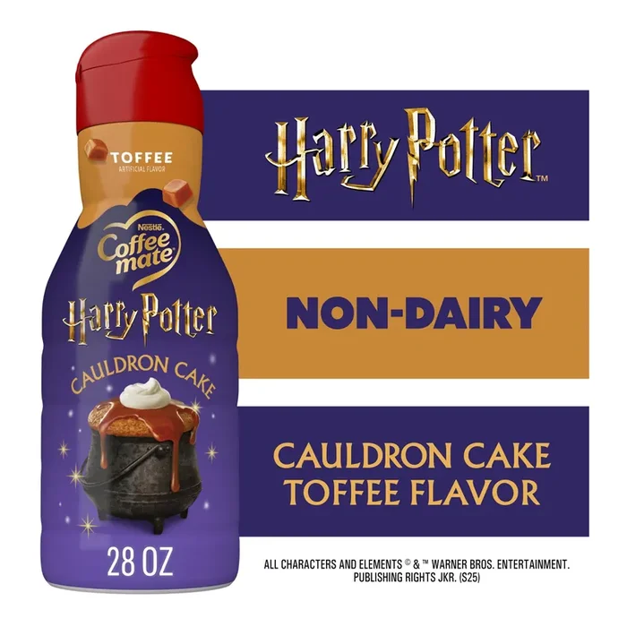 Coffee mate Harry Potter Cauldron Cake, Toffee Flavored Creamer, Liquid Coffee Creamer