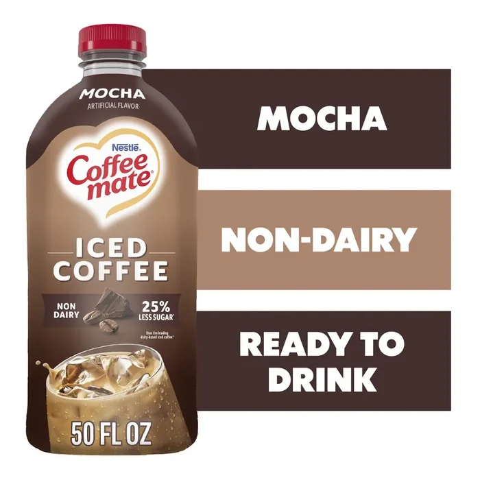 Coffee mate Mocha Flavored Iced Coffee, Non-Dairy Cold Coffee, Ready to Drink