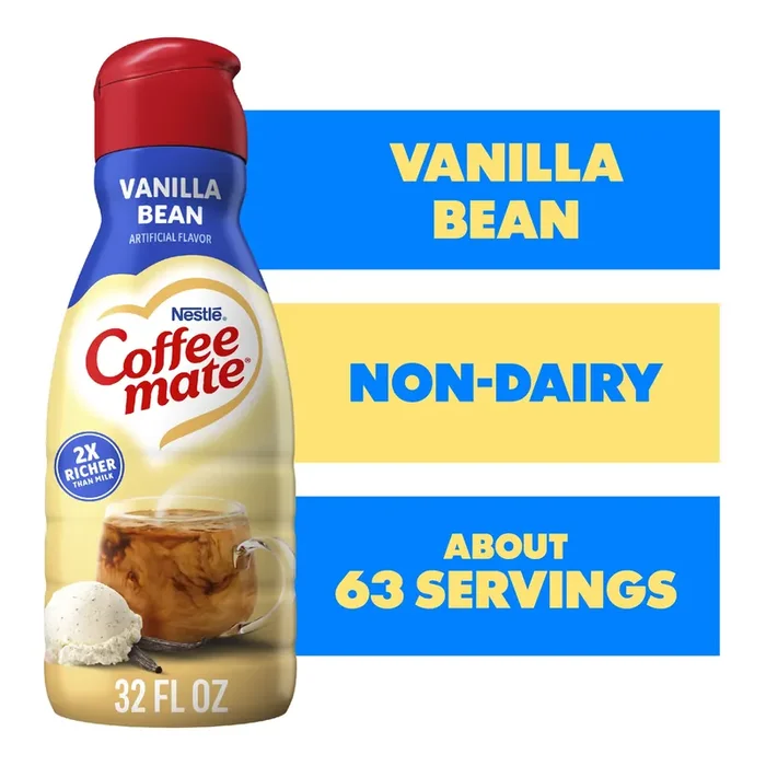 Coffee mate Vanilla Bean Flavored Coffee Creamer, Non-Dairy, Gluten-Free, 63 Servings – 32 oz