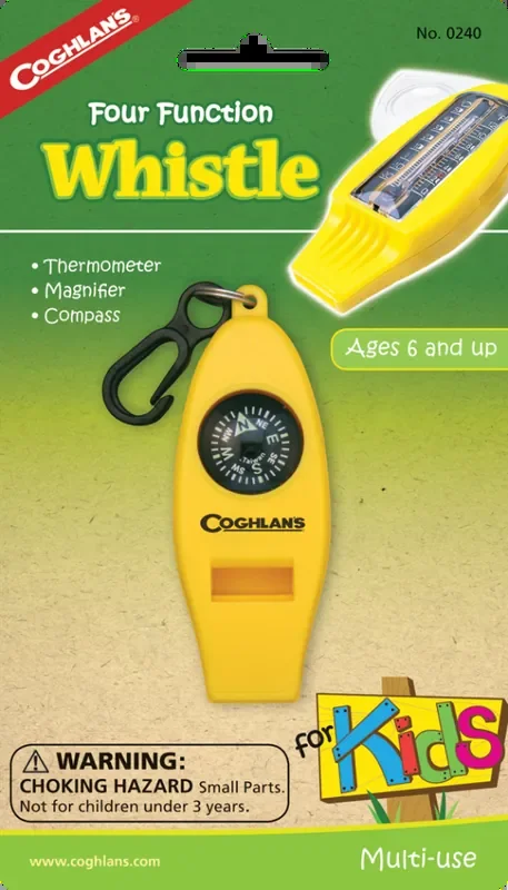 Coghlan‘s Four-Function Whistle For Kids – Yellow