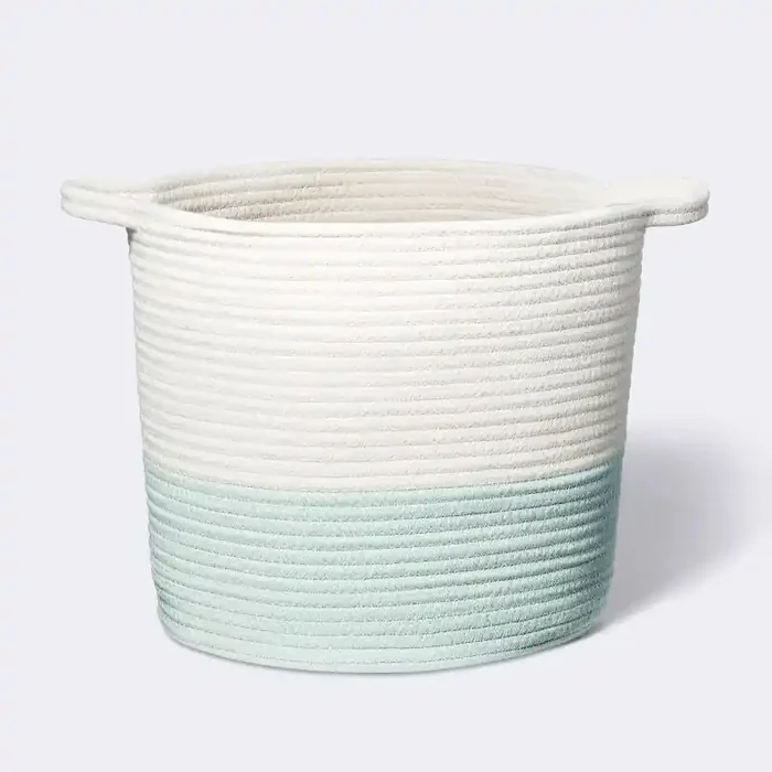 Coiled Rope Bin with Color Band – Cloud Island™ Mint