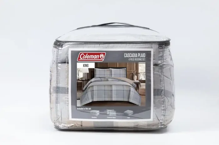Coleman Bedding Comforter Set King – 4 Pack Cascadia Plaid