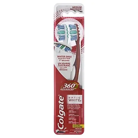 Colgate 360 Advanced Optic White Adult Toothbrush Medium