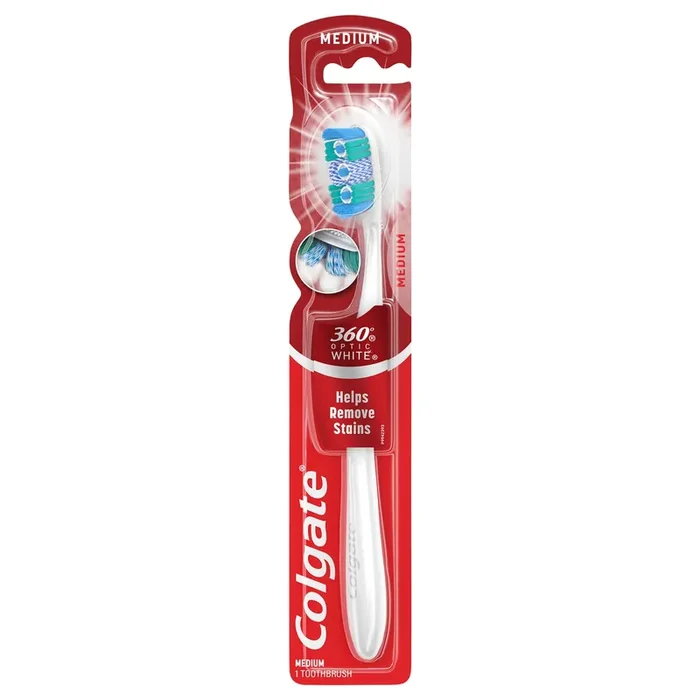 Colgate 360 Optic White Toothbrush Medium