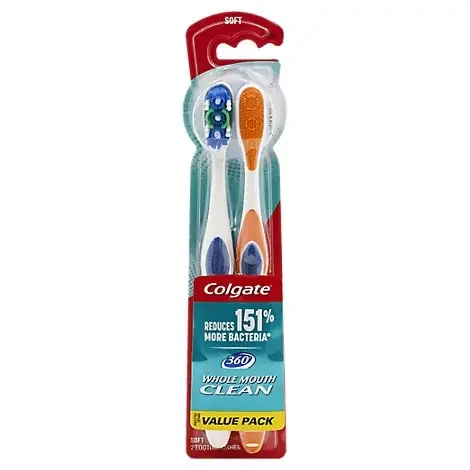 Colgate 360 Whole Mouth Clean Toothbrush Soft Full Head Value Pack