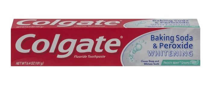 Colgate Baking Soda & Peroxide Whitening Toothpaste, Fluoride, Frosty Mint Stripe, Gel