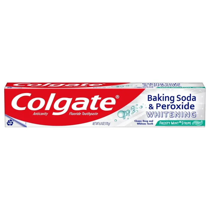 Colgate Baking Soda and Peroxide Whitening Toothpaste, Frosty Mint – 6 ounce (6 Pack)