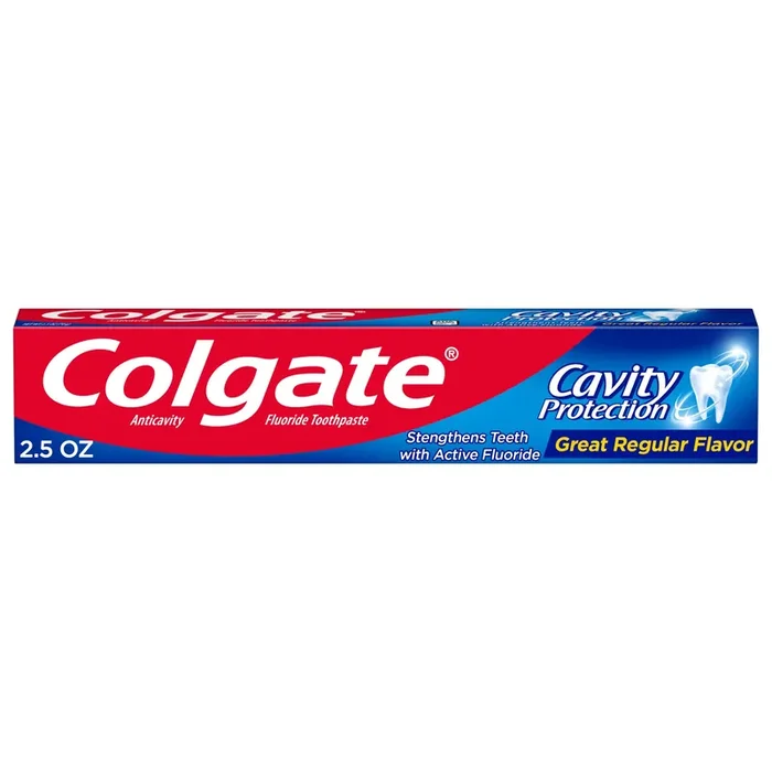 Colgate Cavity Protection Toothpaste with Fluoride, Great Regular Flavor – 2.5 Ounce