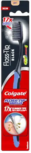 Colgate Floss-Tip Bristles Toothbrush, Black