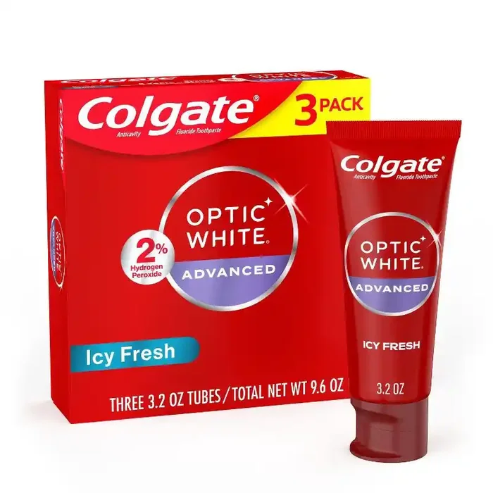Colgate Optic White Adv Whitening Toothpaste Icy Fresh – 3.2oz/3pk