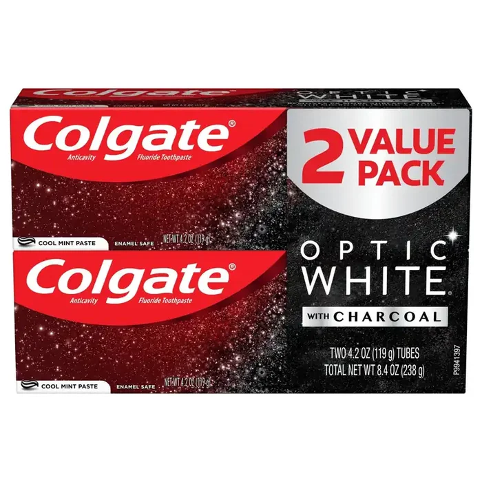 Colgate Optic White with Charcoal Whitening Toothpaste – Cool Mint Paste