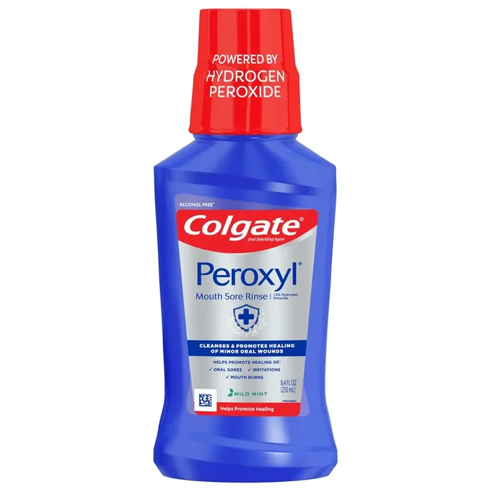 Colgate Peroxyl Mouth Sore Rinse, Mild Mint – 250mL