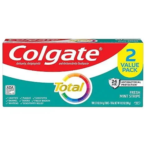 Colgate Toothpaste Total Fresh Mint 2 Pack – 2-5.1 Oz