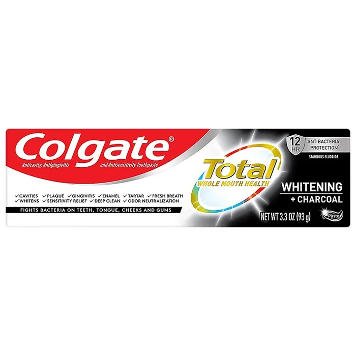 Colgate Total Paste Whitening + Charcoal Toothpaste 3.3 oz