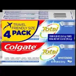 Colgate Total Sf Advanced Whitening Toothpaste Trial Sz 4-Pk