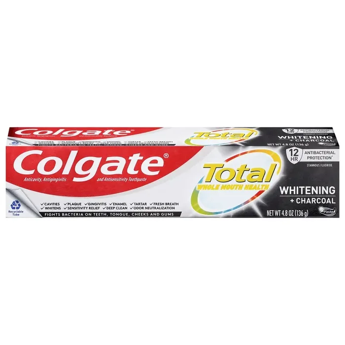 Colgate Total Whitening + Charcoal Toothpaste 4.8 oz