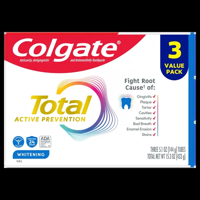 Colgate Total Whitening Gel Toothpaste 3 Pack